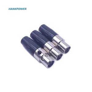 24K Koperen Pin Metalen Mini Xlr Connector 3 4 5 6 Pin 5.0Mm Xlr Man Vrouw Plug Socket voor Microfoon