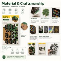 Pegatinas Decorativas en 3D de PVC Impermeables Personalizadas, Juego de Calcomanías en Relieve para Diarios, Álbumes de Recortes, Cuadernos y Regalos