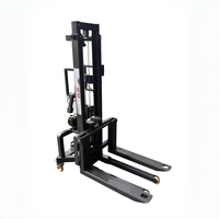 Chariot élévateur électrique portable et compact de 1,2 m à 1,6 m, capacité de 300 kg, avec fourche réglable, télécommande sans fil et alimentation par batterie, à vendre