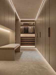 יוקרתי ויוקרתי מעץ מלא מודרני עם תאורה משולבת ואחסון מותאם אישית לחללי מגורים אלגנטיים - Product Image 6