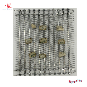 Restaurant Getränke zubehör Edelstahl-Maschen band förderer Hitze beständige Spiralketten-Quer leit blech förderer - Product Image 4