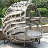Tumbona de mimbre con marco de aluminio moderno de alta calidad, sofá cama, tumbona de mimbre para piscina, para Hotel, jardín, ocio al aire libre, barata