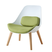 Chaise longue de sofa de loisirs DC-1529 moderne vert avec la jambe en bois pour des meubles de salon pour des loisirs et la relaxation
