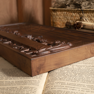 Relieve <span class=keywords><strong>de</strong></span> <span class=keywords><strong>Madera</strong></span> Tallado a <span class=keywords><strong>Mano</strong></span> <span class=keywords><strong>de</strong></span> la Última Cena, Placa Decorativa <span class=keywords><strong>de</strong></span> Pared Enmarcada, Panel Decorativo Cristiano para Iglesia, Obra <span class=keywords><strong>de</strong></span> Arte en <span class=keywords><strong>Madera</strong></span> Rústica Teñida - Product Image 4