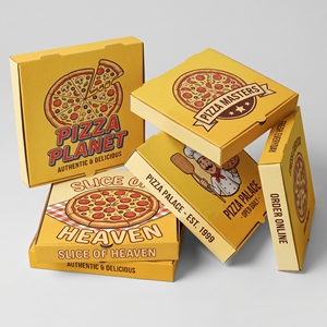 Caja de papel kraft impresa personalizada de calidad alimentaria, contenedor de cartón corrugado para pizza, <span class=keywords><strong>hamburguesas</strong></span>, comida para llevar y entrega a domicilio - Product Image 2