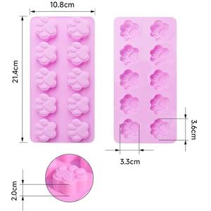 Molde de Silicona para Pasteles en Oferta, Molde de Silicona con Forma de Pata y Hueso de Perro, Molde de Silicona para Pies, Molde de Silicona para Pudín, Molde de Silicona para Queso, para Golosinas para Perros - Product Image 3