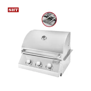 3-Burner Built-In Propane Gas Island Grill outdoor Head in Stainless Steel Portable bbq grill