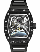 CHANCE JC-9-190G-14 Montre Tourbillon Automatique Série Astronaut Boîtier en Fibre de Carbone Cadran Squelette de Luxe Montre Mécanique pour Hommes