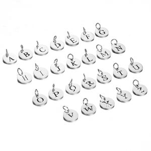 批发抛光不锈钢26字母时尚饰品配件防水挂件狗牌带标志 - Product Image 2
