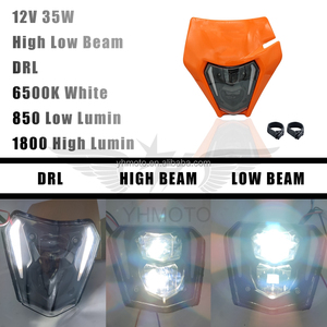 Feux de position LED doubles pour moto, phare avant pour <span class=keywords><strong>KTM</strong></span> SX F EXC XCF 250 300 FE Husqvarna TE FC 2014-2021 SMR-C <span class=keywords><strong>690</strong></span> <span class=keywords><strong>Duke</strong></span> - Product Image 4