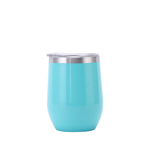 Vasos de Vino de Acero Inoxidable con Logotipo Personalizado, 12 oz, Doble Pared, Aislamiento al Vacío, Forma de <span class=keywords><strong>Huevo</strong></span>, sin Tallo, con Tapa - Product Image 3