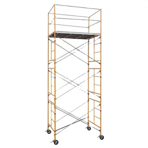 Ladder step tubular metal frame scaffolding rolling tower