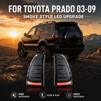 Feux arrière LED modifiés pour Toyota Prado LC120 2003-2009, version fumée transparente, ensemble de feux arrière