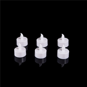 Petites bougies chauffe-plat sans flamme rondes personnalisées en gros pour la décoration de mariage - Product Image 4