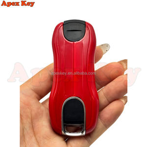 เคสกุญแจสำรองสีแดงคุณภาพสูงสวยงามสำหรับรถปอร์เช่ พร้อมสติกเกอร์สำหรับทำกรอบรูปศิลปะ - Product Image 5