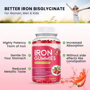 Bổ sung chế độ ăn uống sắt Gummies sắt vitamin Gummies hỗ trợ sức khỏe máu Vegan Vitamin tổng hợp Gummies - Product Image 2