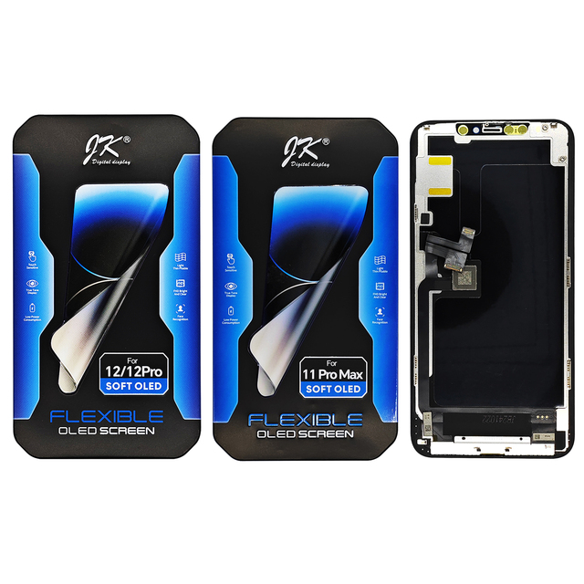 JK OLED Mobile Phone LCDs Screen with Touch Digitizer Assembly for Iphone17 ProMax 16 15 Lcd Screen Soft OLED 12Pro 11 Xsmax