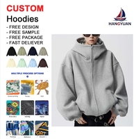 Sweat à capuche zippé épais pour homme, style américain, coupe ample, tendance, pour couple, collection Printemps-Automne 2026, avec logo personnalisé