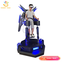 Máquina de Juego Simulador de Vuelo VR Golden Hand para Interiores/Exteriores con Alas Voladoras, Auriculares VR Deepoon, Metal y Plástico, Potencia de 1600W