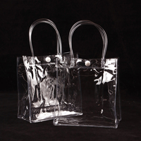 Sac Shopping PVC Pas Cher Personnalisé LOGO, Sac à Main Promotionnel Transparent en Plastique, Sac Cadeau PVC Clair