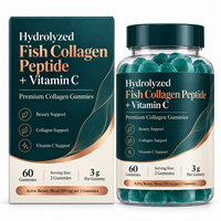 Complément alimentaire en gommes de collagène de poisson avec acide hyaluronique, vitamine C, biotine, grenade, 30 portions, formule personnalisée