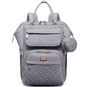 Sac à langer multifonctionnel grand format avec tapis à langer, sangles pour poussette et étui à sucette, élégant pour les voyages, échantillon gratuit - Product Image 1