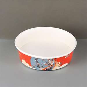 Boîte d'emballage alimentaire jetable écologique biodégradable avec impression personnalisée, bols à salade, bol en papier kraft avec couvercle - Product Image 4