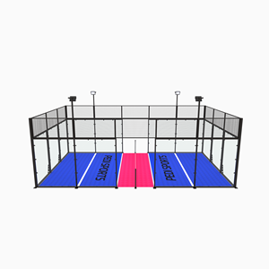Pista de Padel Estándar PEDI PC099 de 10m*6m, Estructura Galvanizada en Caliente Q235, Vidrio Templado de 12mm, Pista de Tenis Suspendida con Sistema de Enclavamiento PP - Product Image 1