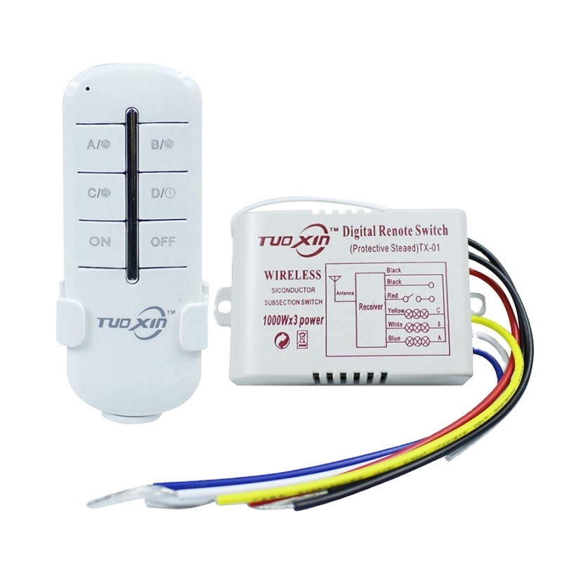 3 Way <strong>Wireless</strong> <strong>Remote</strong> <strong>Control</strong> <strong>Switch</strong> ON/OFFLamp Light <strong>Digital</strong> <strong>Wireless</strong> Wall <strong>Remote</strong> <strong>Switch</strong> Receiver Transmitter for LED Lamp