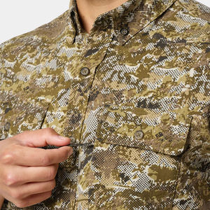 Diskon besar baru 2025 kaus memancing kancing Upf Label pribadi kustom pria lengan panjang - Product Image 4