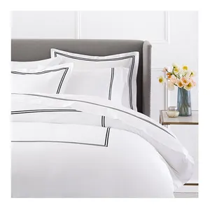 400TC Sang Trọng Thêu Duvet Cover Set Đẹp Thêu Nữ Hoàng Kích Thước Tối Màu Xám 100% Cotton Ai Cập Bộ Đồ Giường