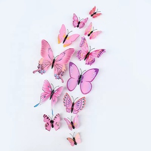 Gran oferta, decoración de pared de mariposas, <span class=keywords><strong>pegatinas</strong></span> de mariposas 3D <span class=keywords><strong>para</strong></span> decoraciones de fiesta con imanes <span class=keywords><strong>para</strong></span> el hogar, decoración de dormitorio de habitación de niños - Product Image 2