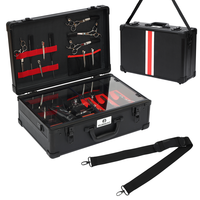 Valise de Barbier Professionnelle en Alliage d'Aluminium, Boîte de Transport Portable pour Barbier (Sans Outils)