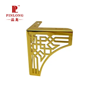 Pinlong Manufacturer Supplier Furniture Metal Cabinet Sofa Leg Hardware gold leg for TV cabinet