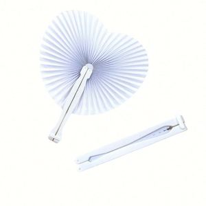 Regalos Promocionales Empresariales, Abanicos de Papel Plegables para Festivales, Año Nuevo Chino, Bodas, Diseño de Corazón - Product Image 3