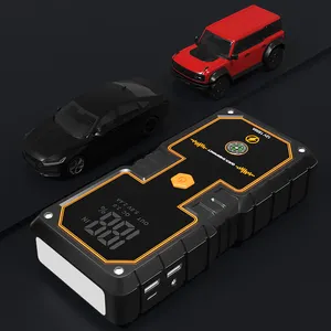 1 arrancador de batería de coche, Banco de energía de batería para potenciador de emergencia portátil, dispositivo de arranque automático de 12V, arrancador de coche diésel de gasolina, Pow