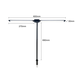 Double-Head <span class=keywords><strong>LED</strong></span> European Bàn cổ ngỗng Hose Dimmable bảng ánh sáng đọc sách đen bóng râm DC cung cấp điện nhôm gấp mắt-chăm sóc - Product Image 6