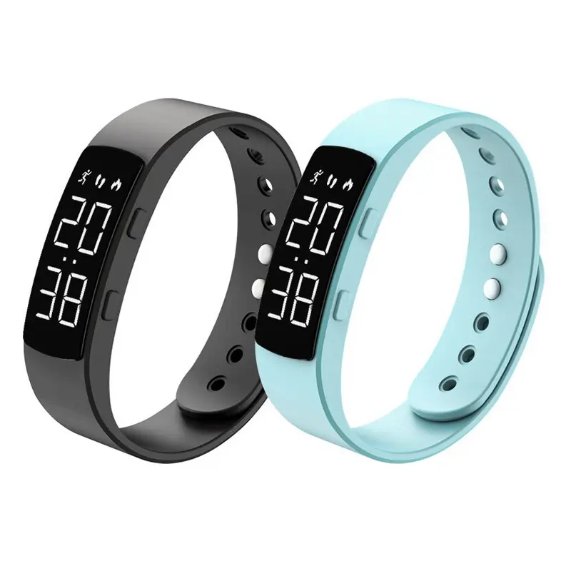 Wholesale Sport 3D Pedometer Display Digital LED Run Wrist Band Step Walking Calorie Counter Wrist Watch Bracelet