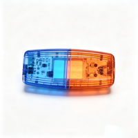 Lampe d'avertissement LED rechargeable pour épaule, rouge et bleue, clignotante, à clipser, pour patrouille routière, lampe de sécurité, chargement USB