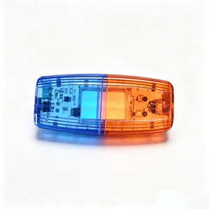 Wiederaufladbare LED-Schulter-Warnleuchte Rot-Blaue Stroboskop-Clip-On Verkehrspatrouillen-Sicherheitslampe USB-Aufladung - Product Image 5