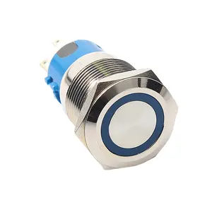 Good Quality 19mm Push Button Switch For Toilet LED Customized Lighted Push Button Switch With Water Resistant