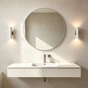 Modern Style Self-Adhesive HD Decorative Wall Mirror <b>Frameless</b> Guest Toilet Wall Mirror Convenient Mail Order Packing - Product Image 3