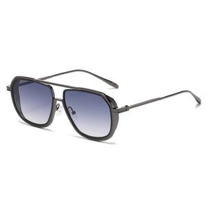 Nouvelles lunettes de soleil polarisées UV400 à monture métallique, double pont, pour homme, style tendance, personnalité affirmée, en <span class=keywords><strong>acier</strong></span> inoxydable de haute qualité - Product Image 2