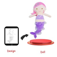 Poupée en peluche personnalisée, douce, DIY, princesse, animal, personnage humain, jouet en peluche pour filles, poupées DIY personnalisées