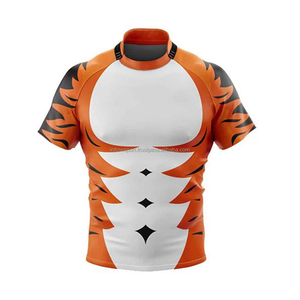 Maillot de rugby respirant grande taille de marque en promotion, uniforme de football avec impression par transfert thermique - Product Image 6