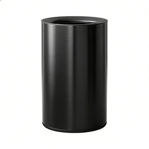 Poubelles rondes en acier inoxydable personnalisées, à double paroi et épaissies, adaptées à un usage domestique et commercial, bureau. - Product Image 5