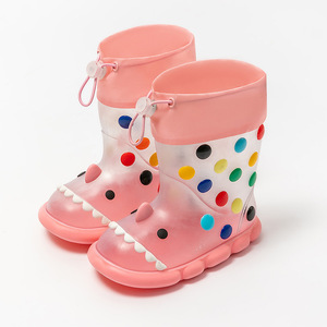 New Style Versatile Boys and Girls' Shark Rain Boots, Waterproof and Suitable for Wearing Outside, <b>Baby</b> Cartoon <b>Water</b> <b>Shoes</b> - Product Image 5