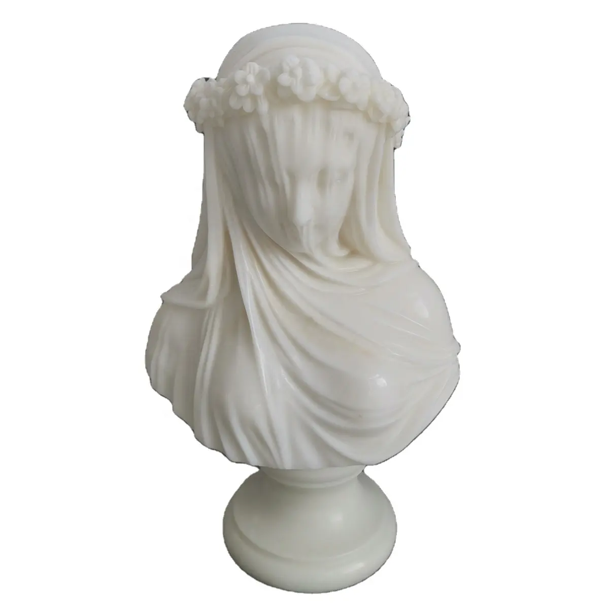 Velada dama busto de mármol escultura de suministro directo de fábrica famosa estatua de cabeza para la venta