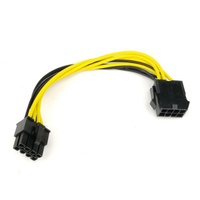 Kabel Daya 8Pin Khusus Motherboard/GPU, Kabel Ekstensi CPU Konduktor CCA, Male Female PVC 20cm, Untuk Desktop, Tidak Dapat Ditumpuk, Stok Tersedia