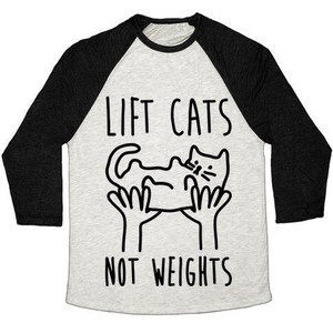 Camiseta de béisbol unisex de mezcla triple Lift Cats Not Weights - Product Image 5